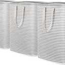 Lifewit 3 Pack Laundry Hamper Large Collapsible Laundry Baskets, Freestanding Waterproof Clothes Hamper with Easy Carry Handles in Laundry Room Bedroom Bathroom College Dorm for Adults, Gray, 3 x 80L (Grey)