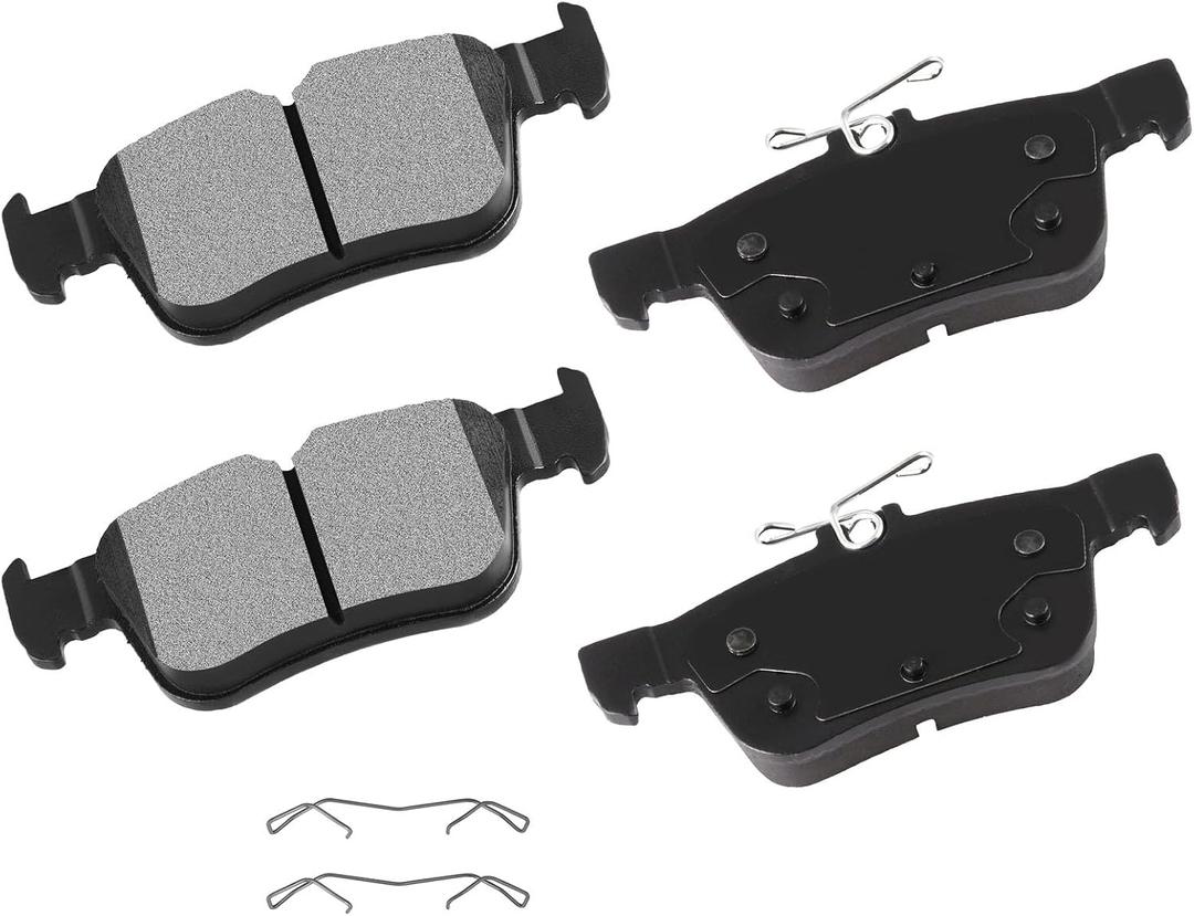 cciyu D1665 Rear Ceramic Brake Pads Kits 4pcs fit For Ford Edge/Escape/Fusion, 17 For Lincoln Continental 15 For Lincoln MKC 16-18 For Lincoln MKX 13-18 For Lincoln MKZ For Lincoln Nautilus