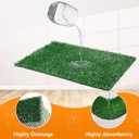 LOOBANI Dog Grass Pad with Tray - Dog Litter Box - Indoor Potty for Apartment and Patio Training - with 2 Packs Grass Pee Pads for Replacement, 16x20 Inch