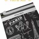 PAKABOO Poly Mailer Shipping Bags 6x9 Inch, 100 Pack, Non-Padded Envelopes with Tamper Proof Self-Seal, Paris Print Packaging