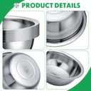12 Pcs Stainless Steel Mixing Bowls Bulk, 8.66 x 3 Inch