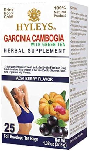 HYLEYS Tea Garcinia Cambogia Green Tea with Acai Berry Flavor - 25 Tea Bags,1 Piece HYLEYS Tea Garcinia Cambogia Green Tea with Acai Berry Flavor - 25 Tea Bags,1 Piece