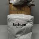 Bedsure Queen Comforter Set Light Grey - Bed in a Bag Queen Size Bedding 7 Pieces, GentleSoft Pintuck Bed Set Gift for Family, Pinch Pleat All Season Comforter with Sheets, Pillowcases & Shams