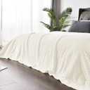 BEDELITE Fleece Blanket King Size  3D Ribbed Jacquard Soft and Warm Decorative Fuzzy Blankets  Cozy, Fluffy, Plush Lightweight Throw Blankets for Couch, Bed, Sofa(Cream, 108x90 inches)