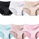 Domee Teen Girls Seamless Underwear No Show Panties Pack of 6 Invisible Briefs (14-16 Years, Classic Color, XL)