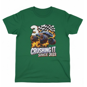 Birthday Monster Truck 4T  Boys 3rd Party Born 2022 T-Shirt