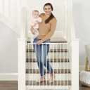 Regalo 2-in-1 Extra Tall Easy Swing Stairway and Hallway Walk Through Baby Gate, White  24-40.5"W x 36"H