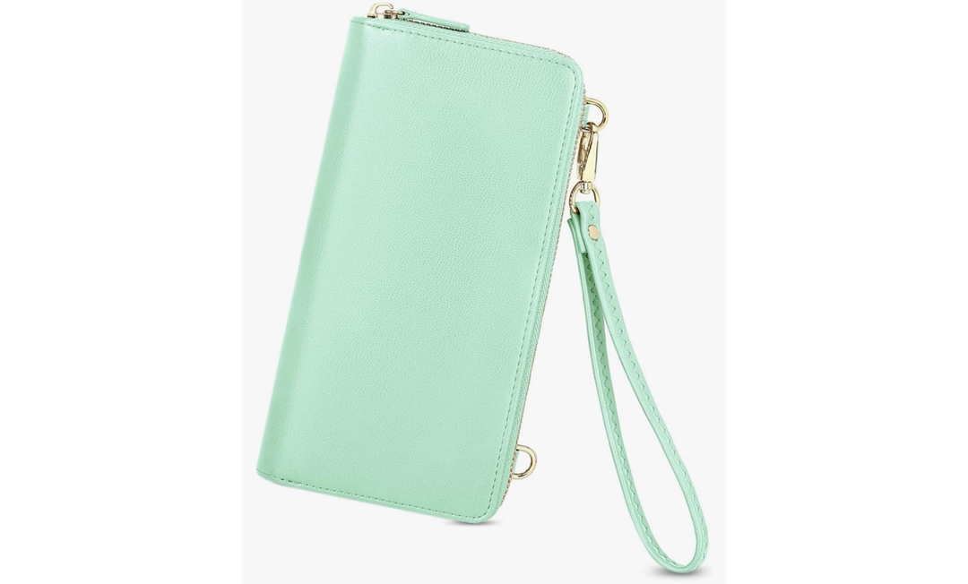 nuoku Wallet for Women Credit Card Holder Cell Phone Purse Sofa PU Leather Wallet with RFID Blocking Clutch Wristlet