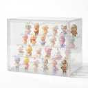 Acrylic Display Case for Collectibles, 4-Tier Large Stackable Clear Display Box with Removable Shelves and Magnetic Door, Dustproof Showcase for Figures, 1 Pack