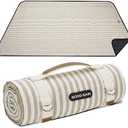 G GOOD GAIN Picnic Blankets Waterproof Extra Large - Outdoor Blanket Sand Free Foldable with Carry Strap for Beach, Camping, Park Grass, Hiking, Travel, Concerts, Indoor (Sand Yellow), 1-Piece