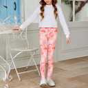 6 Pack Girls Printed Leggings High Waisted Yoga Pants for Girls Full Length Leggings Kids Stretchy Pants (4-5T, Multi 1)