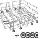 DD82-01384A Dishwasher Dishrack Lower rack Parts Assembly (22.5'' D x 20.5'' W inch) - Fit For Samsung Dishwasher OEM Parts DD81-02295A