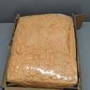 HIGOGOGO Square Stuffed Pouf Ottoman, Corduroy Poufs with Foam Chunk Filling, Furry and Fluffy Pouf Foot Stool Storage Ottoman, 21 X 21 Floor Poufs Foot Rest for Living Room, Orange (21.6 Inch)