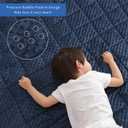 Huloo Sleep Kids Weighted Blanket Twin 5lbs (36"48",Navy Blue) Breathable Soft Minky Weighted Throw Blanket for All Season,Heavy Blanket with Premium Glass Beads