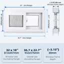 32"×18" Vinyl Basement Sliding Window,Removable Flange,White