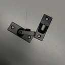 QCAA 2.5" Heavy Forged Solid Brass Door Latch, 90 Degree Right Angle Door Latch Buckle for Doors & Windows, Matte Black, 1 Pack, Made in Taiwan