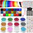Face Paint Kit - Glitter Tattoos, Face Gems, Temporary Tattoos, Festival Accessories for Kids & Girls Birthday Present