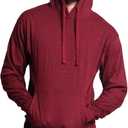 G-Style USA Men's Cross-Dyed Heather Jersey Lightweight Pullover Hoodie Sweatshirt (Red, S)