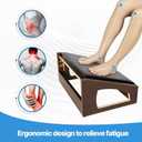 Ergonomic Foot Rest, 4 Adjustable Height Foot Stool,Footrest Under Desk Soft Cushions, Foot Rest Office,Improving Posture, Promoting Blood CirculationEspresso