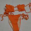 Mizaful Women's 2 Piece Swimsuit Halter String Bikini Adjustable Bathing Suit M