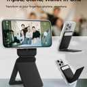 MOFT Phone Tripod Wallet, 3 in 1 Phone Stand MagSafe Wallet, NFC-Supported Magnetic Phone Stand, MOVAS Vegan Leather Adjustable Card Holder-Jet Black