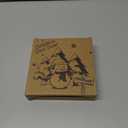 Christmas Bathroom Box Sign Decoration 5"x5", Green Wooden Box Signs Indoor Square Block Artwork for Decor Holiday Winter Sign Plaque