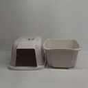 Van Ness Pets Odor Control Large Enclosed Cat Litter Box, Hooded, Pearl, CP6, no plastic door