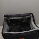 Dog Car Seat for Medium Sized Dog,Pet Travel Car Bed with Seat Belt Channle,Fully Detachable and Washable Car Dog Seat with Adjustable Straps,3 Straps Easy to Install (Black/Grey)