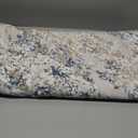 6ft Round Area Rug Living Room Rugs - 6x6 Washable Large Soft Indoor Modern Abstract Low Pile Rug Carpet for Bedroom Dining Room Farmhouse Home Office - Beige Blue