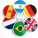 2 x World Cup Decorative Folding Hand Fans, 6 Pack, Lightweight Handheld Fans for Sports Events, Parties, Home Decor & Daily Use, Vibrant Festival Fan Decoration