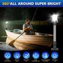 24 Inches Anchor Light Stern Light for Boats, White Boat Navigation Lights LED Waterproof IP67, Rear LED Marine Running Lights for Pontoon, Jon Boat, Fishing Boats