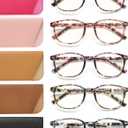 JOLISU 5 Pack Reading Glasses For Women, Blue Light Blocking Computer Reader Spring Hinge Eyeglasses