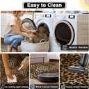 Leopard Rug 4x6 Cheetah Print Washable Non-Slip Rug Ultra Soft Low-Pile Indoor Carpet for Living Dining Playroom