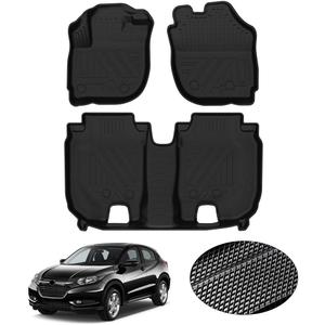 KUST Floor Mats for Honda HR-V 2016-2022, All Weather Floor Liners Front Rear 2 Row High Edge for HRV Accessories
