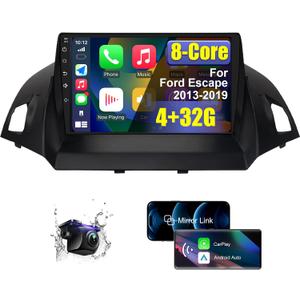 4+32G T8 8 Core for Ford Escape 2013 2014 2015 2016 2017 2018 2019 Car Radio Stereo with Wireless Carplay Android Auto, 9" HD Touchscreen Android 12 Car Radio with Backup Camera Bluetooth AM/FM/RDS