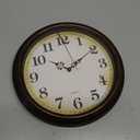 Wall Clock Battery Operated Silent Non-Ticking Vintage Wall Clocks for Kitchen, School, Living Room (12Inch, Bronze)