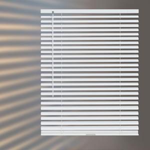 HIDODO Aluminum Mini Blinds for Windows Cordless Horizontal Window Shades for Light Adjustment, Metal Venetian Blinds Waterproof for Bedroom, Bathroom, 52" W x 64" H, White