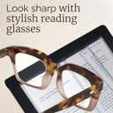 miyya 1.0 Stylish Reading Glasses for Women, Cheaters Eyeglasses, Oversized Blue Light Readers, Fashion Eye Glasses