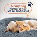 Donut Dog Bed - Premium Comfort for Anxiety Relief - Fluffy & Calming Design with Ultra-Plush Support | Cozy Round Dog Bed with Super Soft Circle Style (Dark Grey, Small)