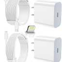 iPhone Charger Fast Charging 2 Pack Type C Wall Charger Block with 2 Pack [6FT&10FT] Long USB C to Lightning Cable for iPhone 14/13/12/12 Pro Max/11/Xs Max/XR/X,AirPods Pro