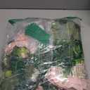 4 Pcs Flower Garland with 39.2 Ft Lights, 26.4 Ft Pink Floral Garland Fake Flowers for Home Wedding Party Wall Garden Room Outdoor Decor