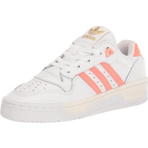 Adidas Womens Rivalry LowSneaker (8.5, White/Coral Fusion/Gold Metallic)