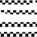 Black White Checkered Flag Racing Flag Aluminum Car License Plate Frame Auto Tag Holder with Accessories US Vehicles Standard 2 Holes (C221) (C221(2PCS))
