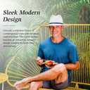 Wallaroo Hat Company Mens Carter Fedora UPF 50+ Sun Protection, Wide Brim, Packable Design and Adjustable Sizing (Brown)