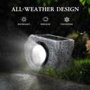 Solar Rock Lights Outdoor 4 Pack, Bright Solar Spotlights Outdoor Waterproof, Wireless LED Rock Lights, Auto On/Off Landscape Spotlights Walkway Solar Lights for Outside Yard Patio Pathway Flowerbed, Medium