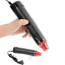 HeatGun, 110V 300W Handed Hot AirGun for Crafting, 3.28FT Ultra-Long Cable Portable HeatGun with Stand and Power Cord for Shrinking Wrapping PVC, DIY Embossing and Drying Paint (Black)