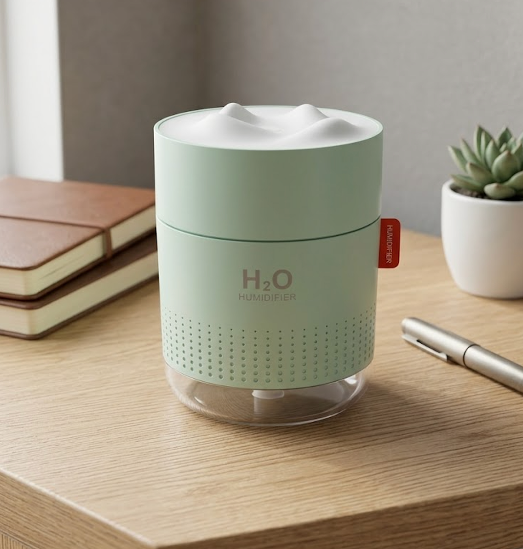 500ml Mist Humidifiers, Waterless Auto-Off Quiet Air Humidifier with Night Light, with 10~16 Working Hours for Home Office Baby Bedroom