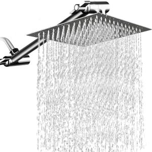 PinWin 12 Inch High Pressure Showerhead with 11 Inch Arm (Chrome)