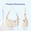 TOPDesign Quilted Puffer Shoulder Bag for Women, Trendy Lightweight Hobo Crescent Bag with Adjustable Strap
