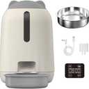 Smart Automatic Cat Feeders - Dual Power Supply, 3L Automatic Pet Feeder (Grey-Button Version)